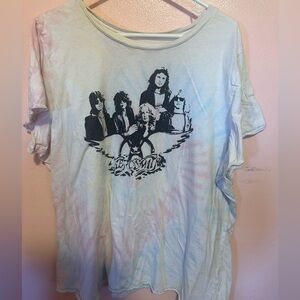 Aerosmith Tiedye Band Tee 3x